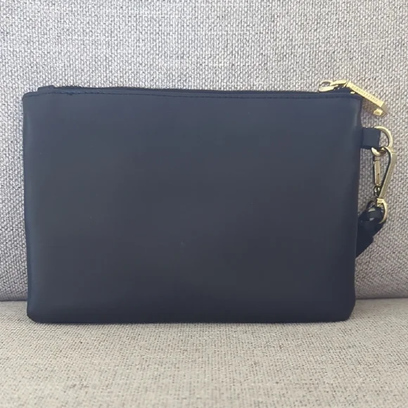 BCBGMaxAzria Black and Gold Wristlet Clutch - Picture 2 of 8
